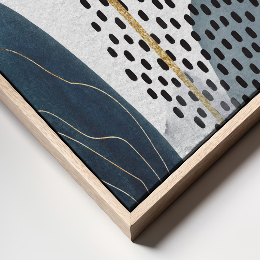 Canvas print - Shapley Blue-1 frame close up
