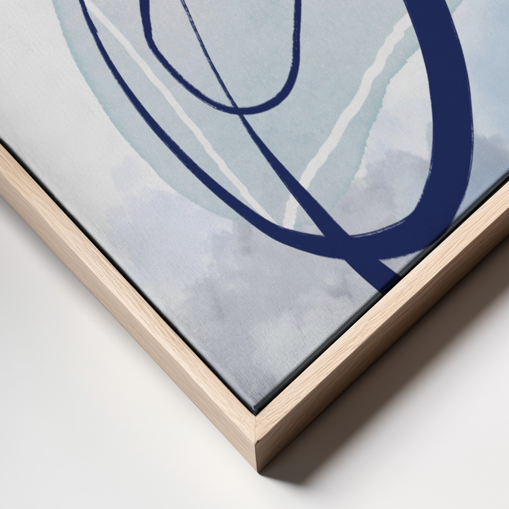 Canvas print - Lines of Blue-2 frame close up