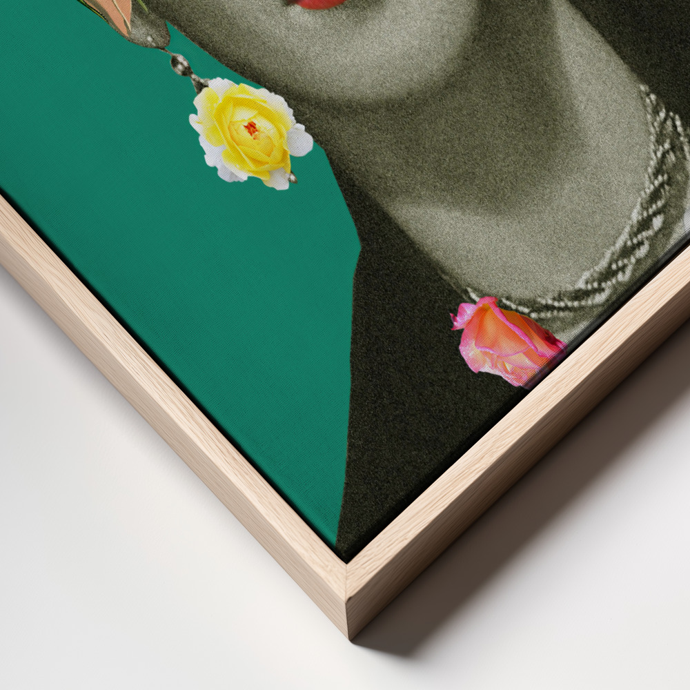 Canvastavla Floral Frida - Tavla frame close up