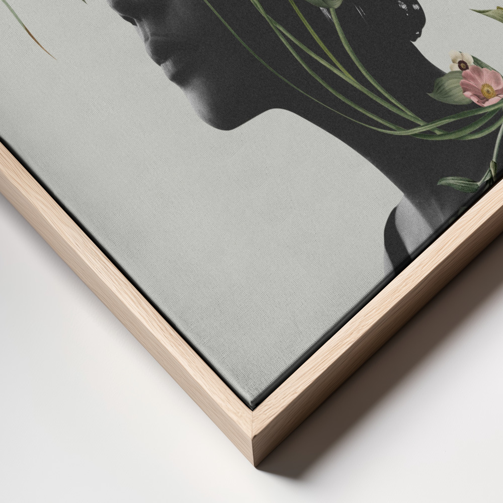 Canvas schilderi - Lily flower frame close up - natuurlijk frame