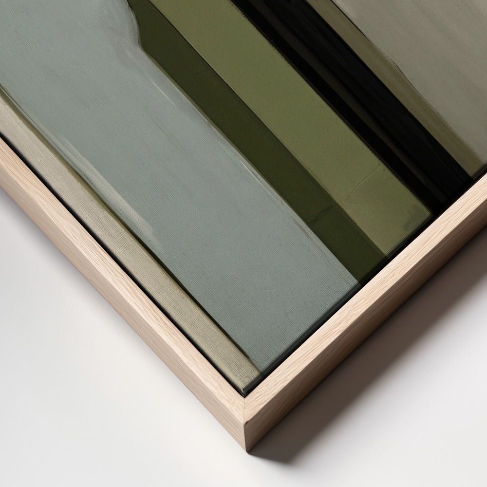 Canvas schilderi - Big Green Bottles frame close up - natuurlijk frame