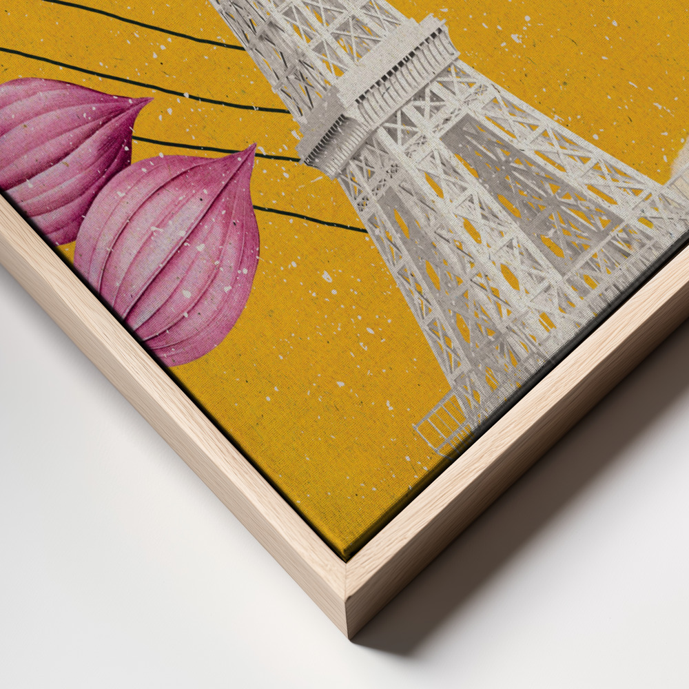 Canvas schilderi - Spring in Paris frame close up