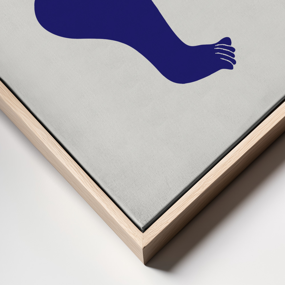 Canvas print - Tip Toe Blue frame close up