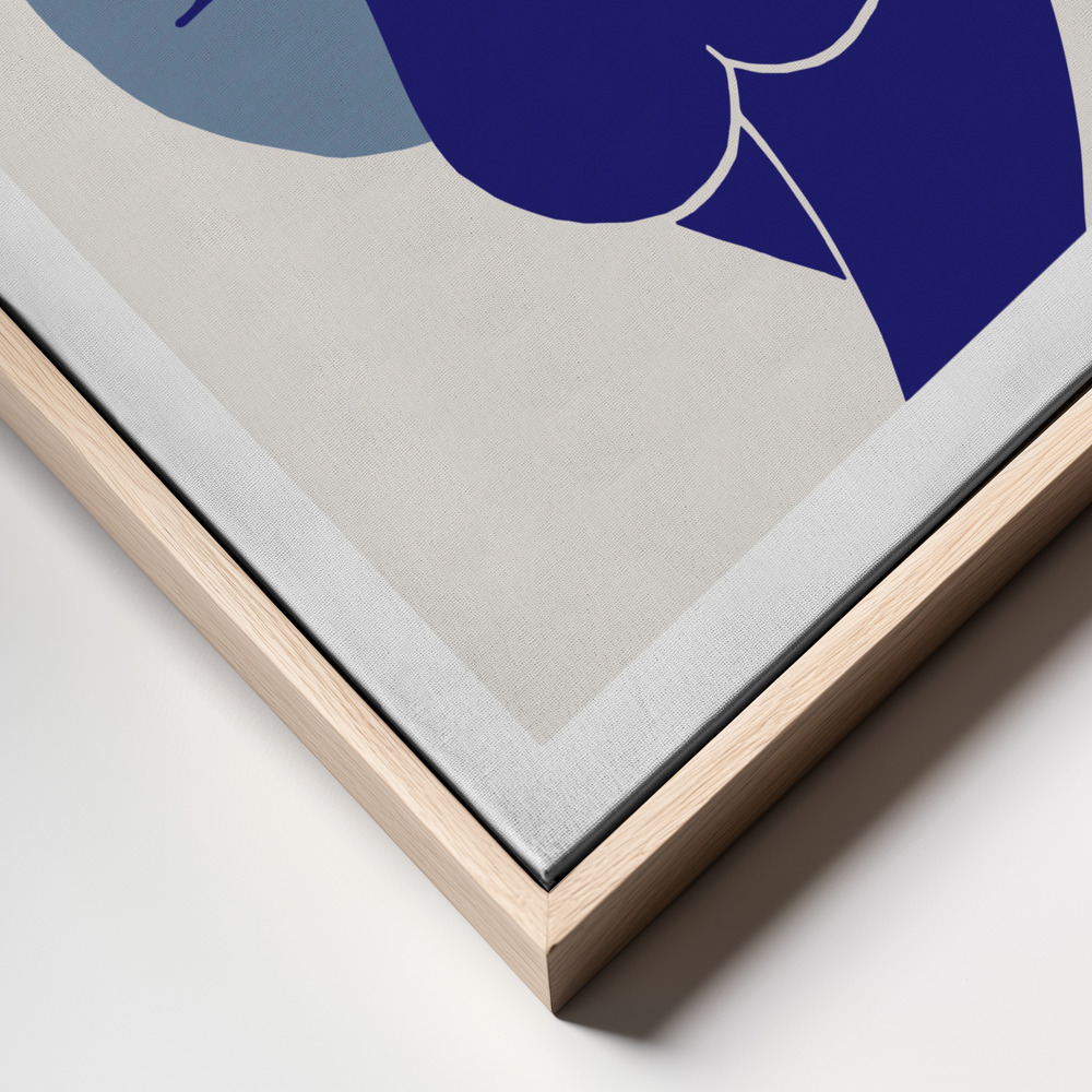 Canvas print - Femme Bleu frame close up