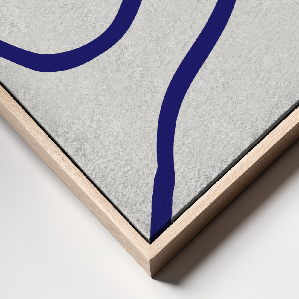 Canvas print - Blue Lines frame close up