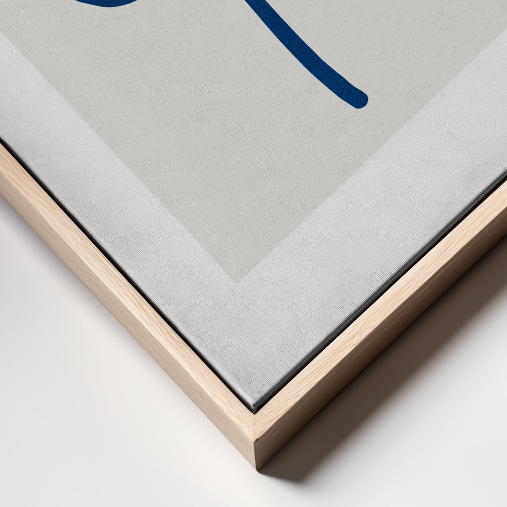 Canvas print - Leaf Blue frame close up