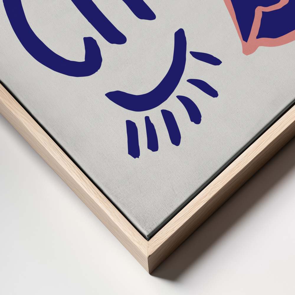 Canvas print - Tres Chic Blue frame close up