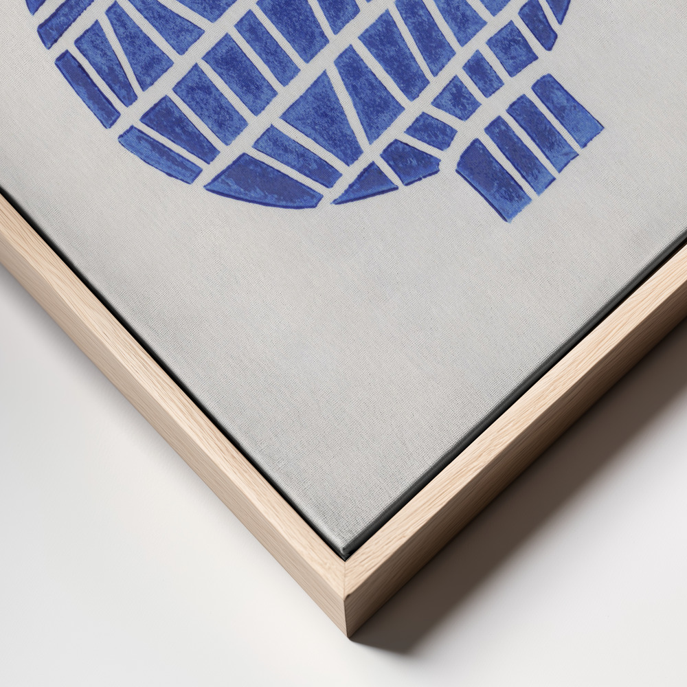 Canvas print - Linocut Vase #6 frame close up