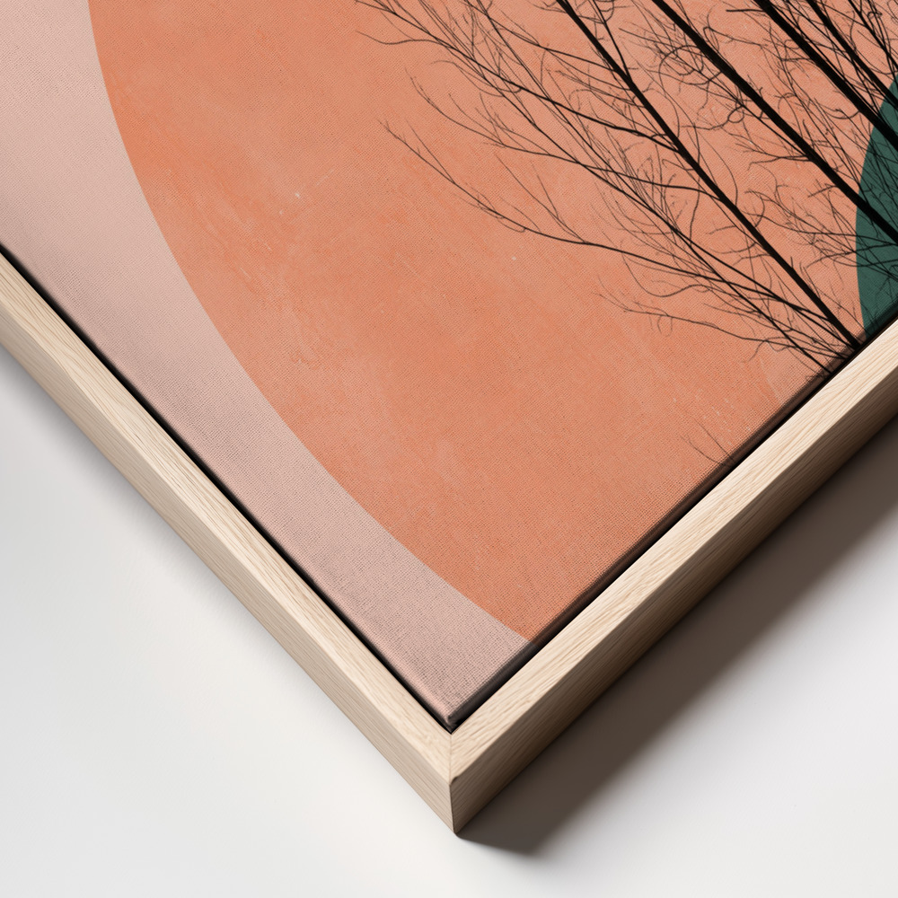 Canvas schilderi - Sunset Memories frame close up - natuurlijk frame
