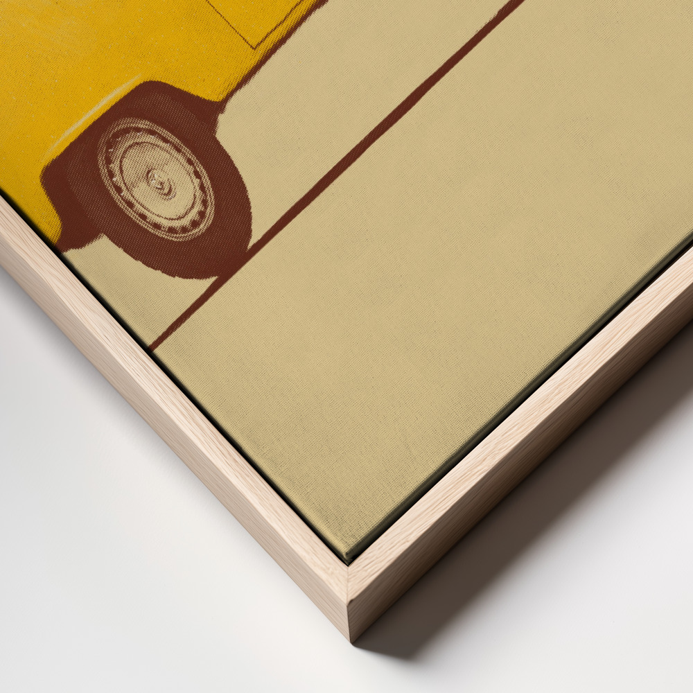 Toile - Yellow Van cadre en gros plan - cadre naturel