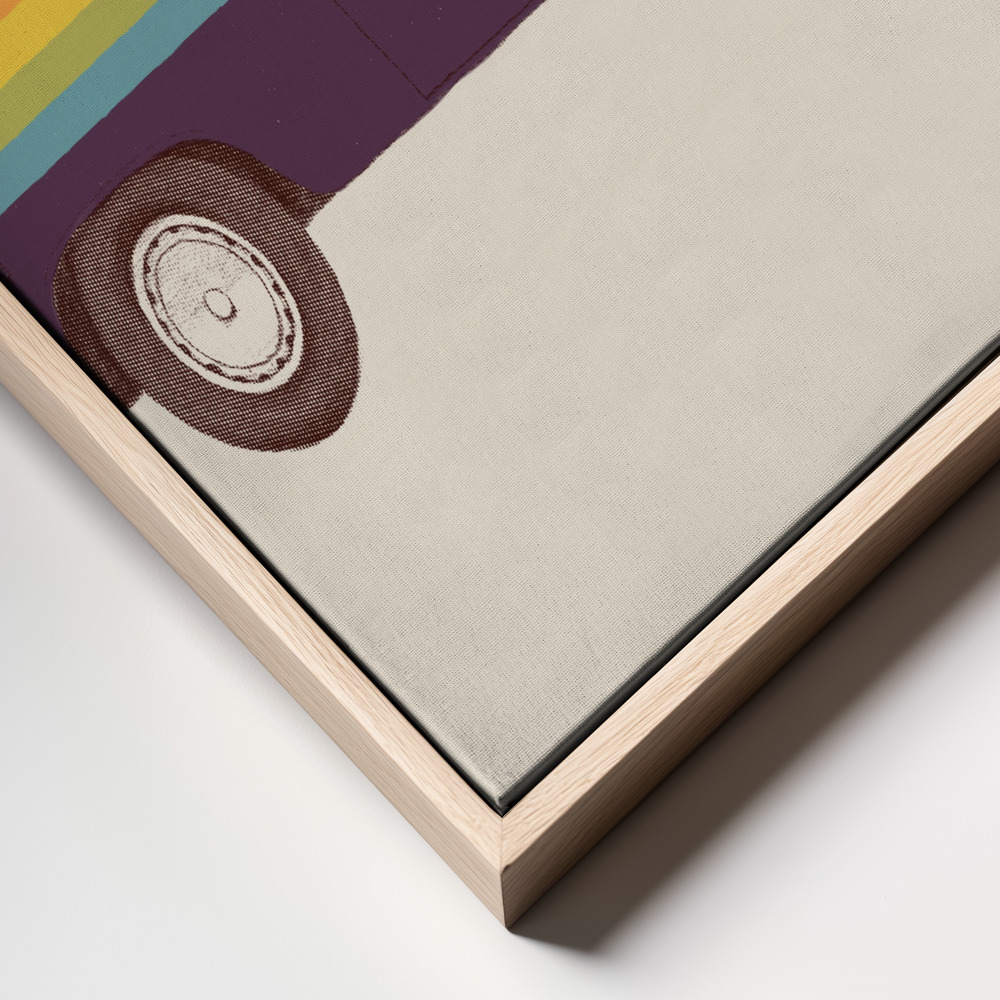 Canvas print - Van Rainbow frame close up