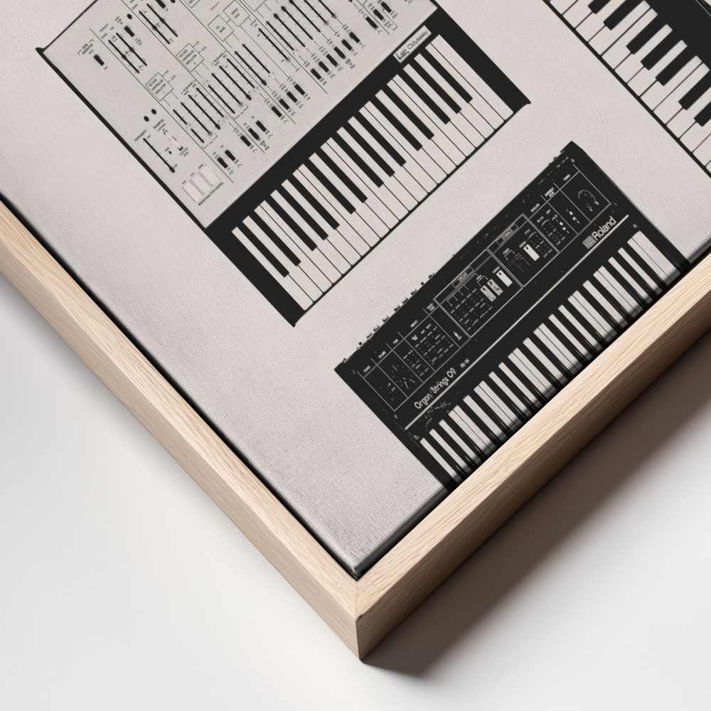 Canvas print - Synthetisers frame close up