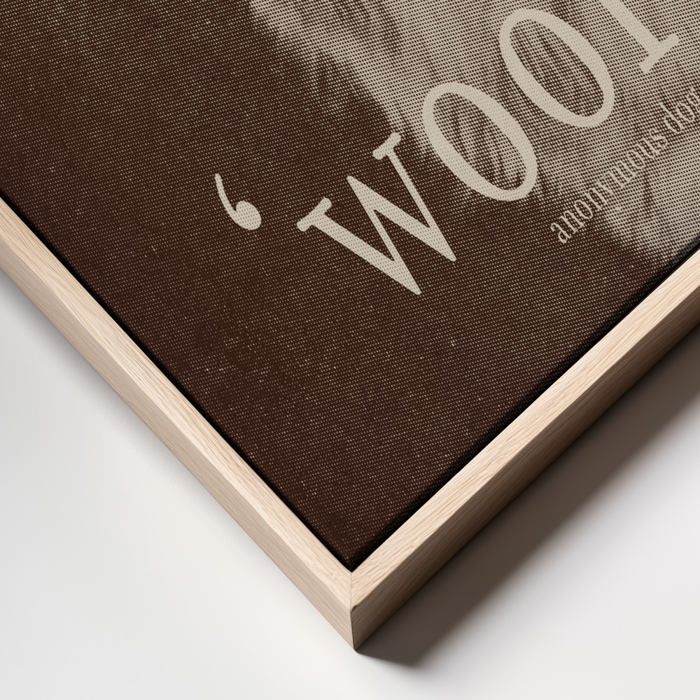 Canvas print - Famous Quote Dog frame close up