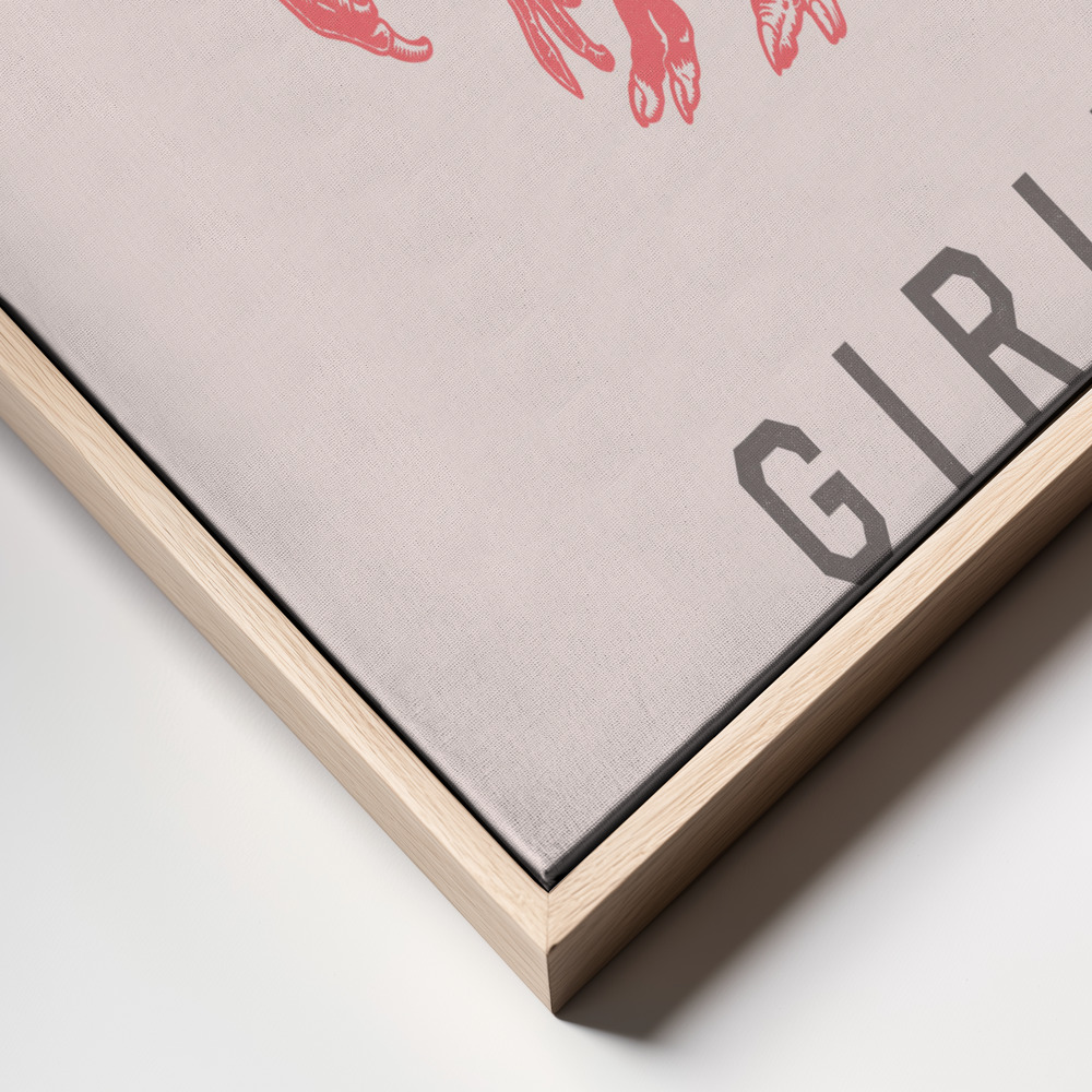 Canvas print - Clever Girl frame close up
