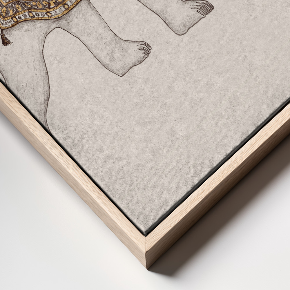 Canvas print - Ours Blanc frame close up