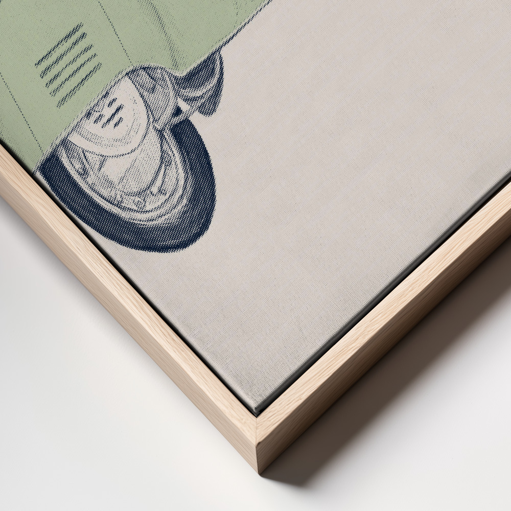 Toile - Vespa Print cadre en gros plan - cadre naturel