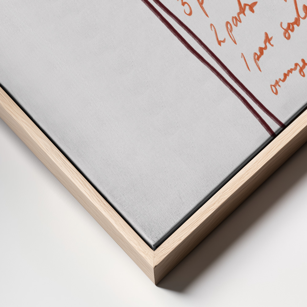 Canvas taulu - Aperol Spritz kehys lähikuva - luonnollinen kehys