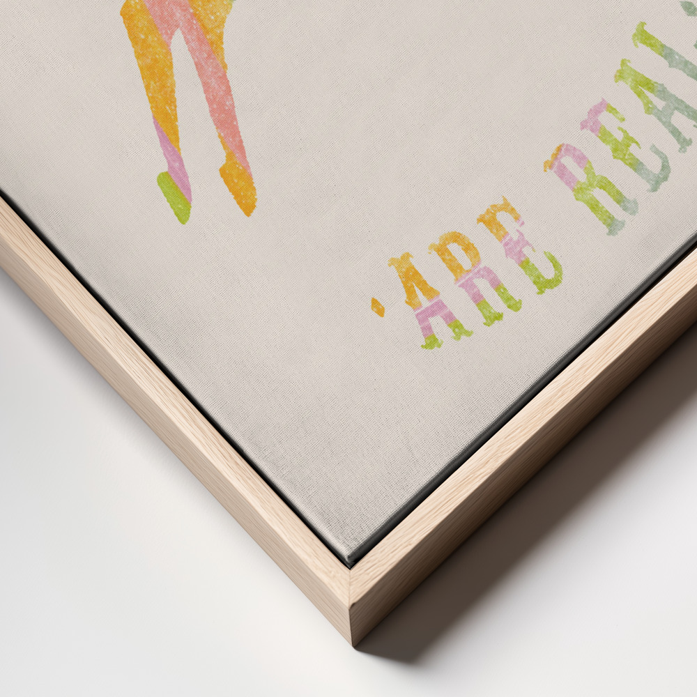 Leinwandbild - Unicorns Are Real rahmen Nahaufnahme - natürlicher Rahmen