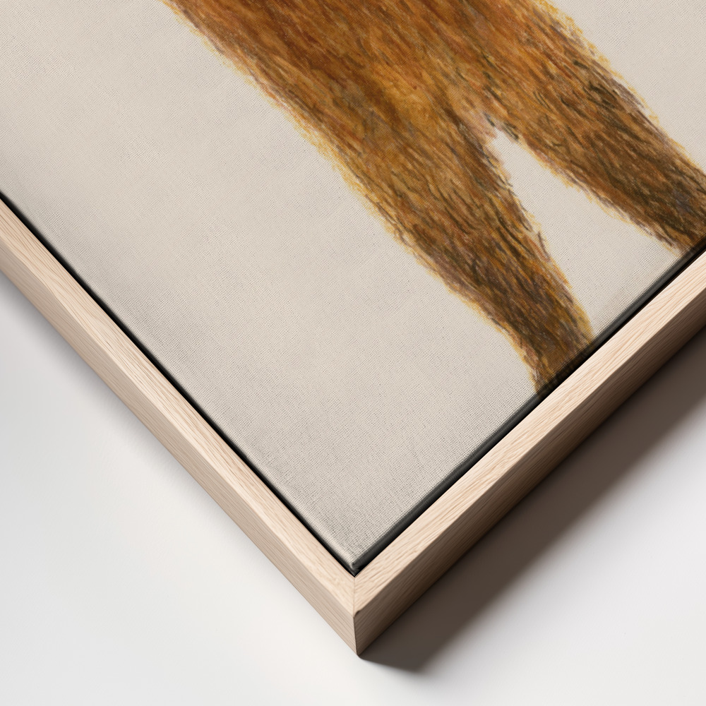 Canvas schilderi - The Bear and His Helicon frame close up - natuurlijk frame