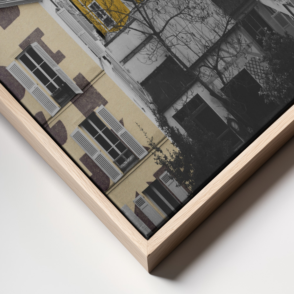 Canvas taulu - Paris Tags kehys lähikuva - luonnollinen kehys