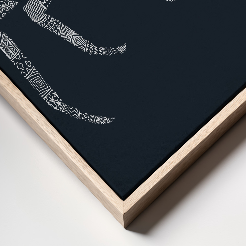 Canvas print - Crab Blue Poster - Blue frame close up