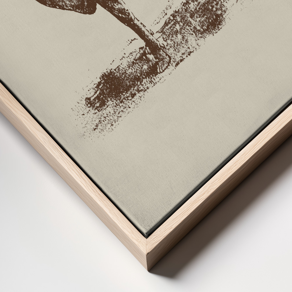 Canvas schilderi - Cow Cow Nut frame close up - natuurlijk frame