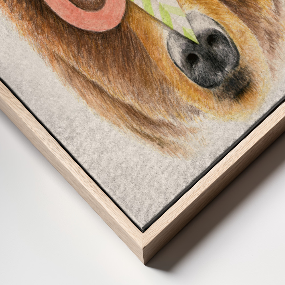 Toile - Bear Paper Mask cadre en gros plan - cadre naturel