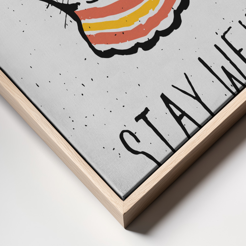 Canvas print - Stay Weird frame close up