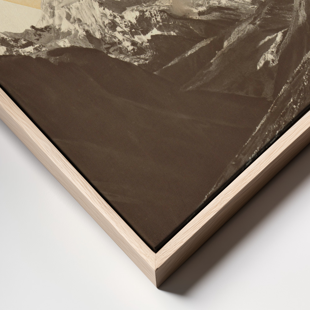 Canvas schilderi - Mountainscape Nº2 frame close up - natuurlijk frame