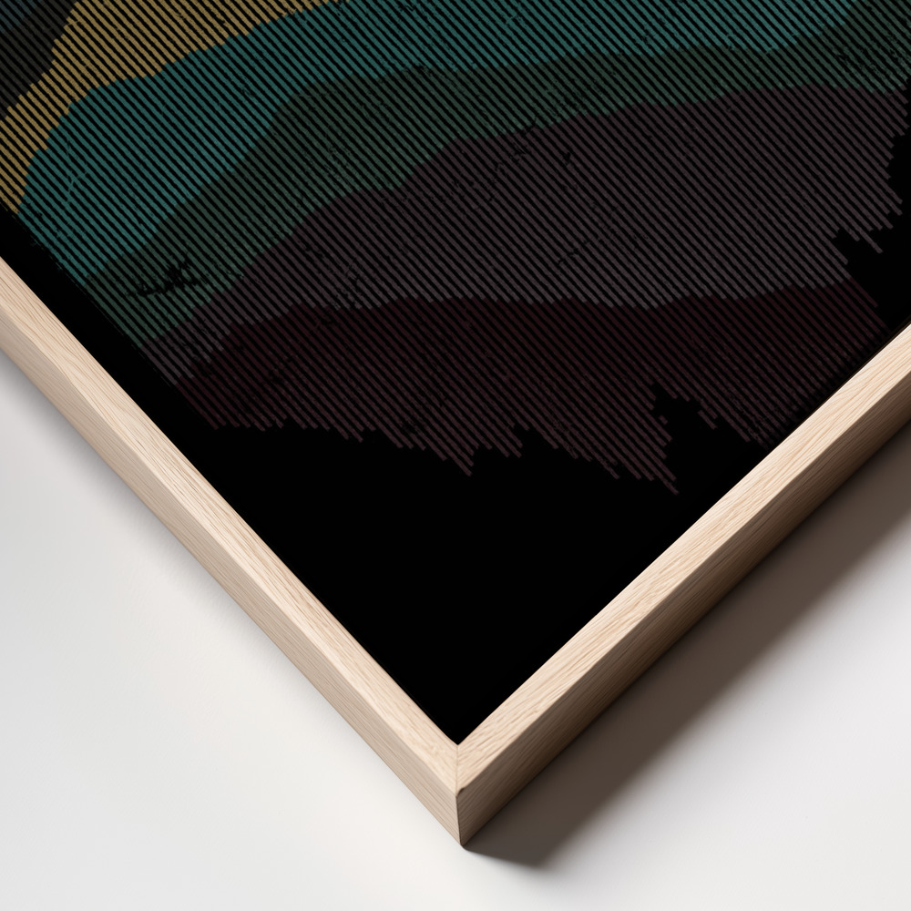 Canvas taulu - Moonrise kehys lähikuva - luonnollinen kehys