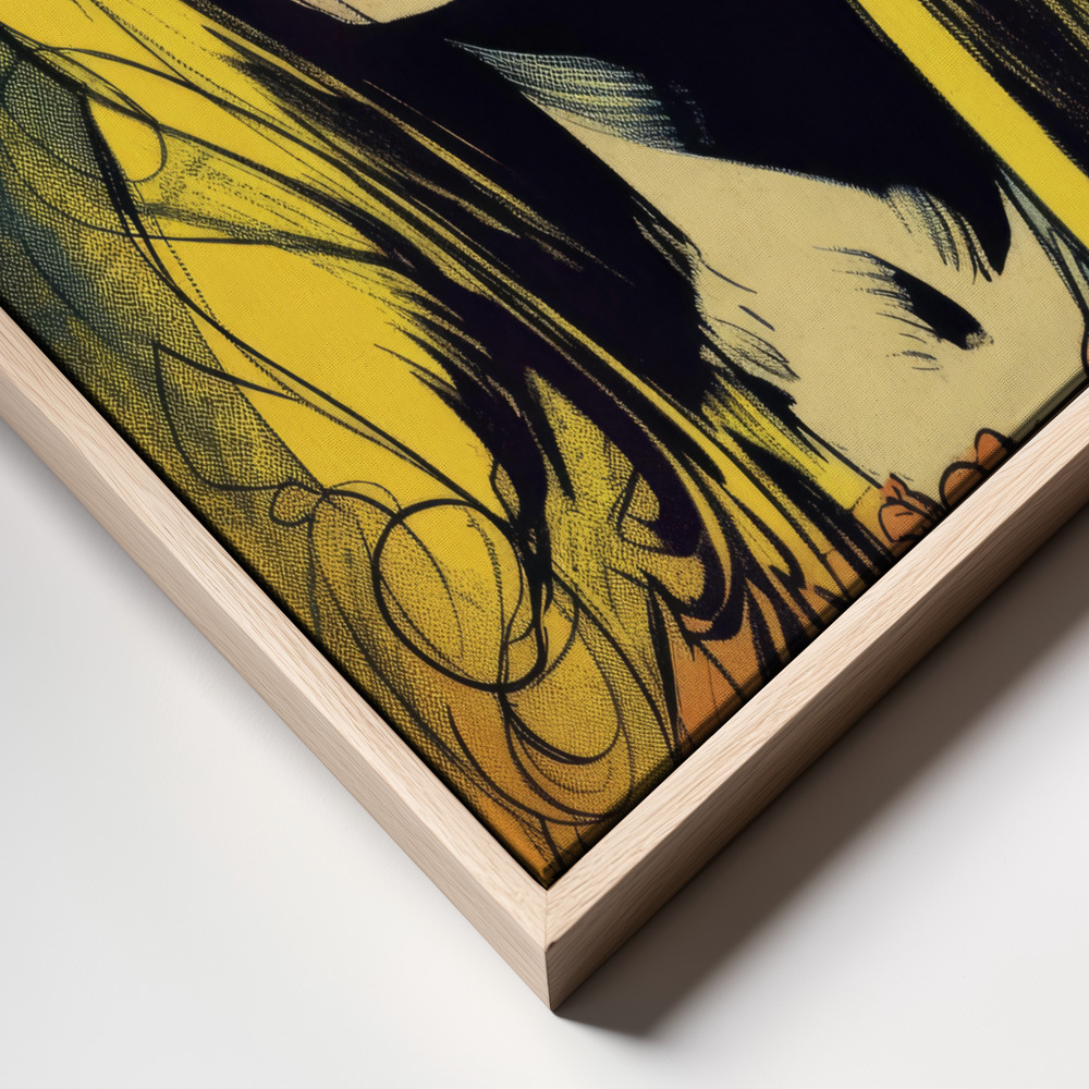 Canvas print - Don`t Worry frame close up - natural frame