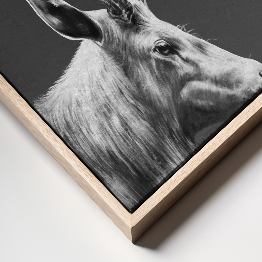 Canvas schilderi - Reindeer frame close up