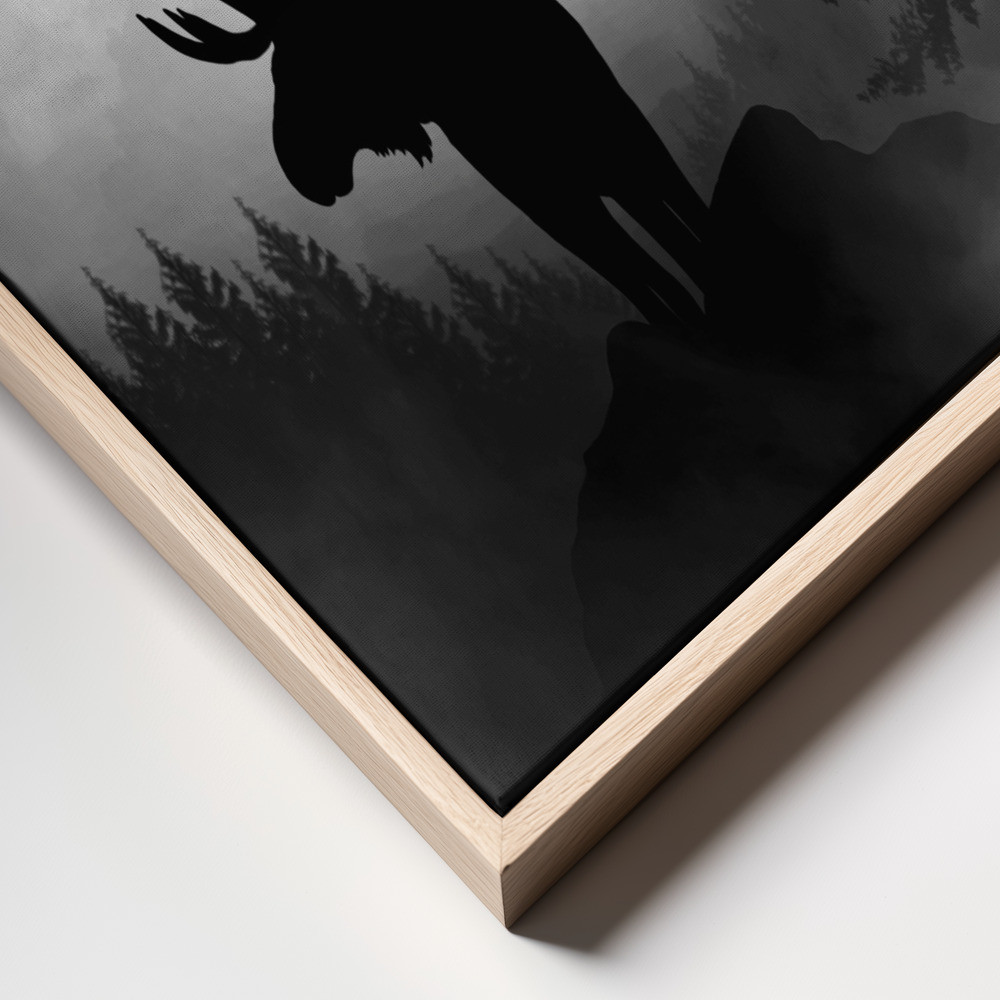 Canvas print - Moose frame close up