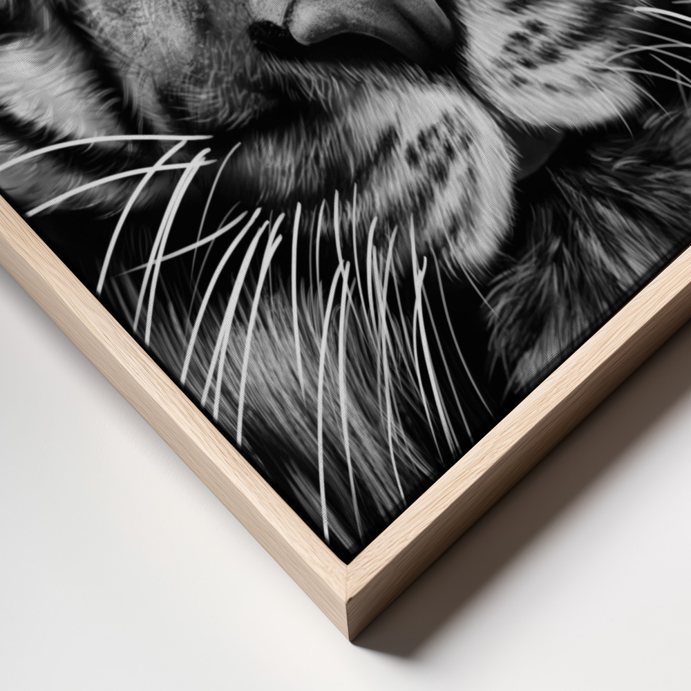 Canvas schilderi - Tiger frame close up