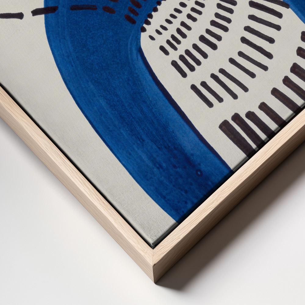 Canvas schilderi - Blue Magnet frame close up - natuurlijk frame