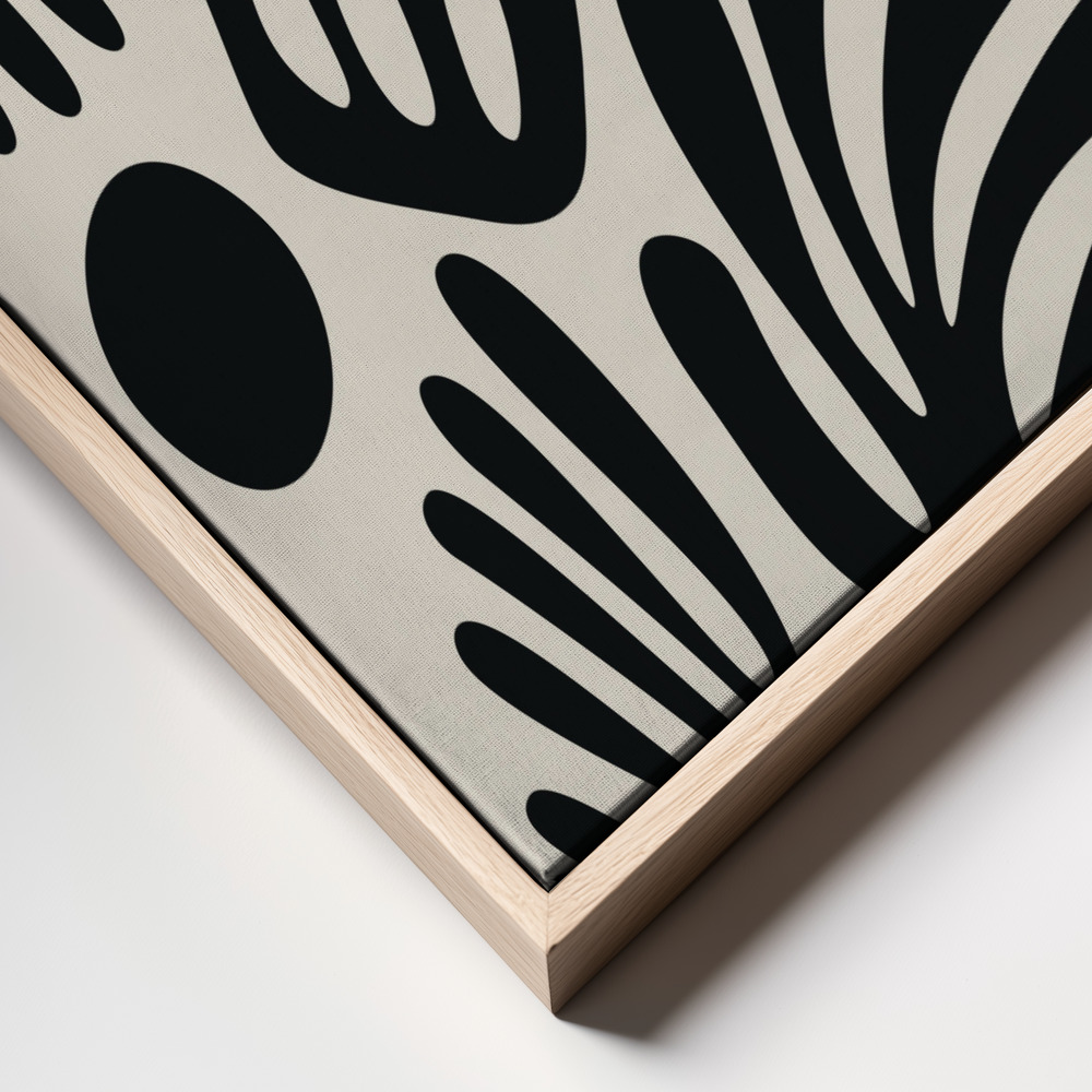 Canvas schilderi - Henri Matisse Black Algae Collection #3 frame close up - natuurlijk frame