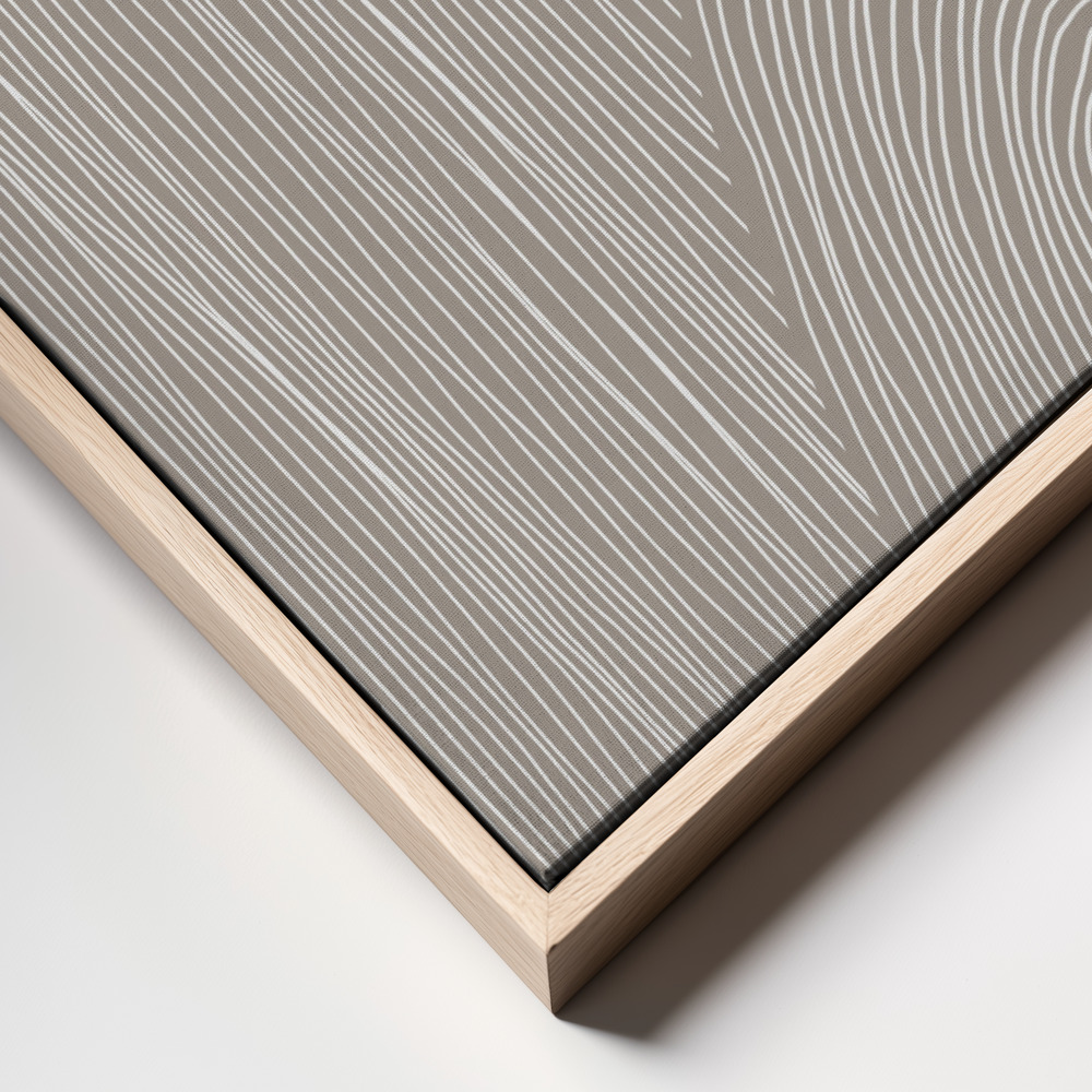 Canvas schilderi - Abstract Organic Lines frame close up - natuurlijk frame