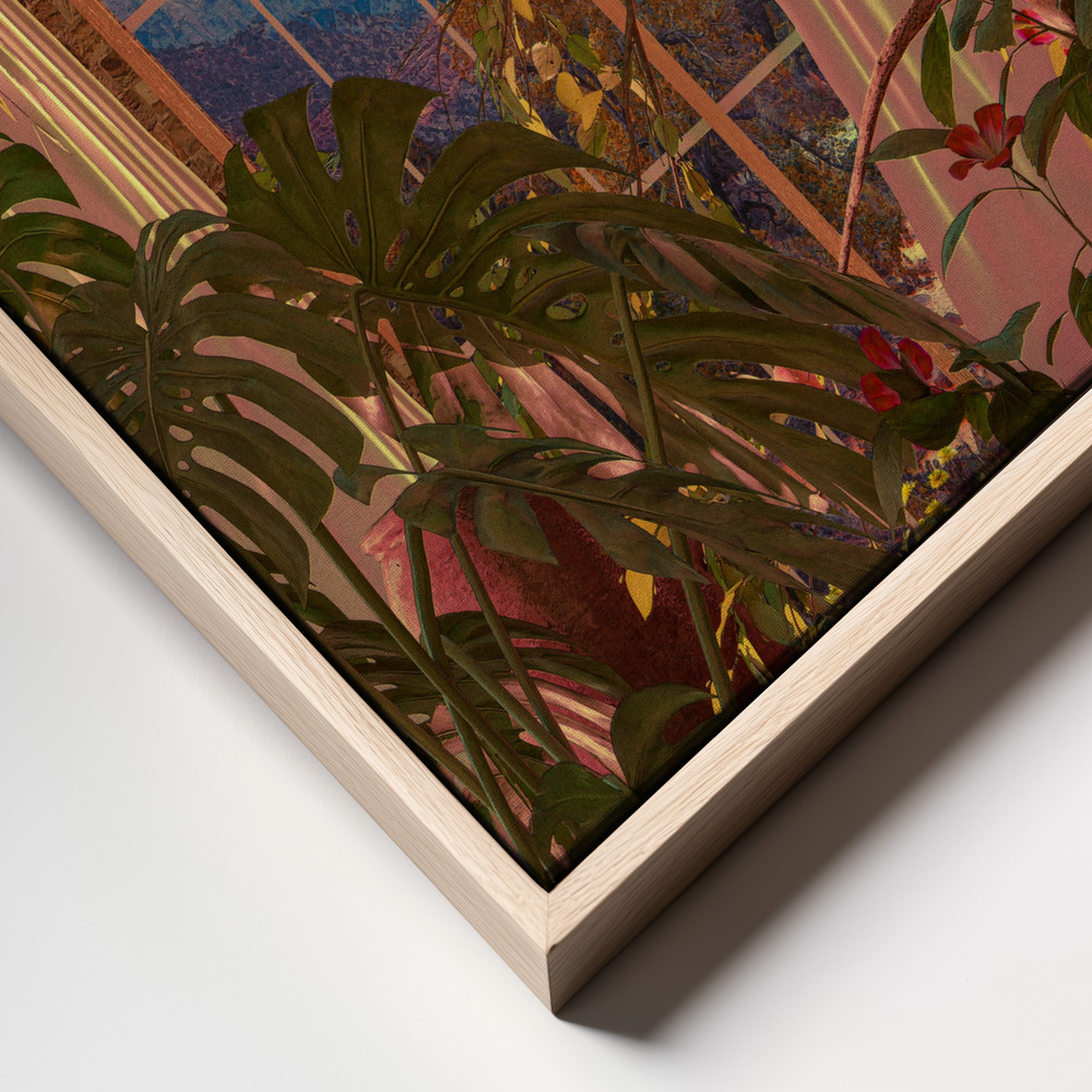 Canvas print - Window to the Enchanted Garden frame close up