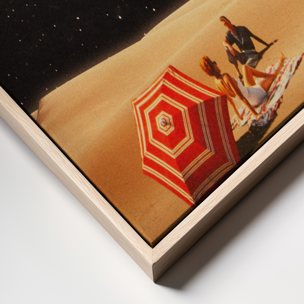Canvas schilderi - Space Date frame close up - natuurlijk frame