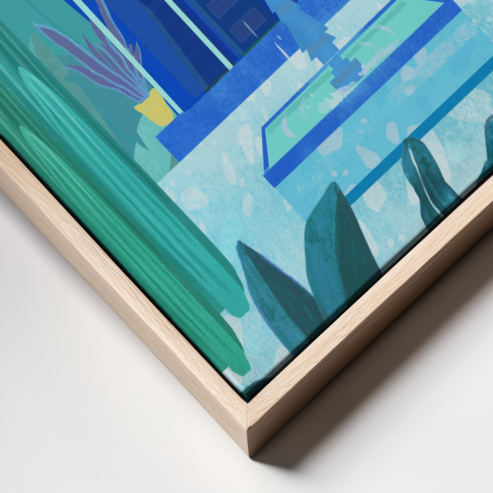 Canvas print - Moroccan Garden frame close up