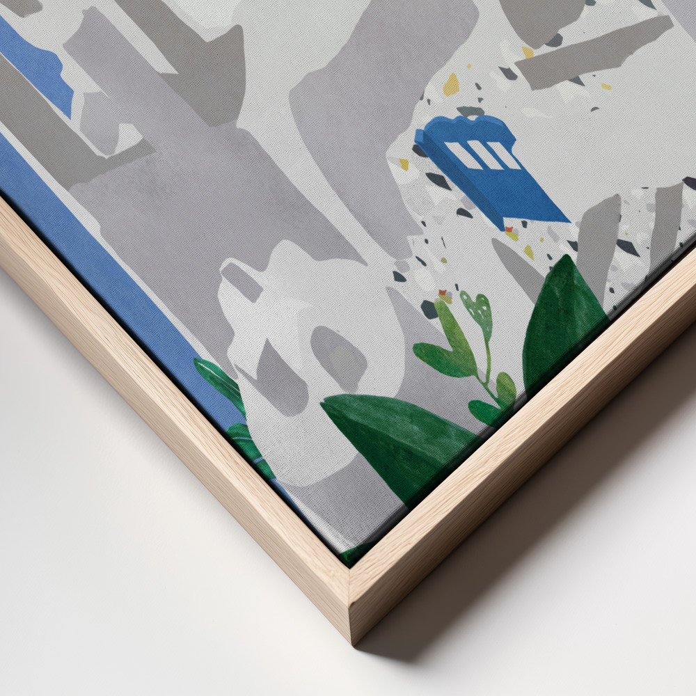 Lienzo - Santorini island frame close up