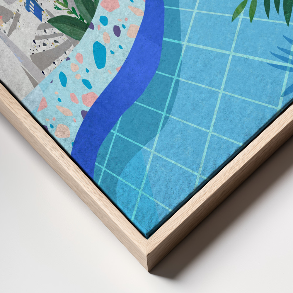Canvas schilderi - Summer in Greece frame close up - natuurlijk frame