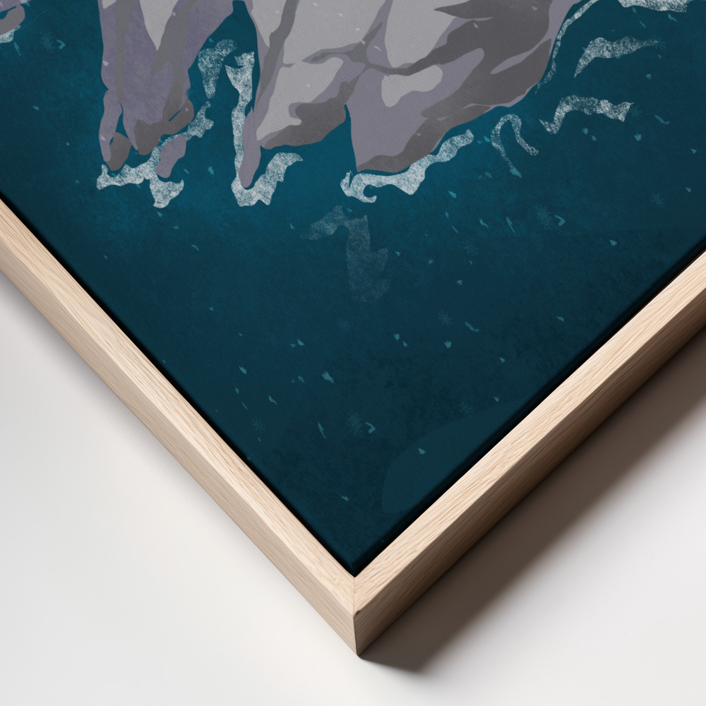Canvas print - Norway frame close up
