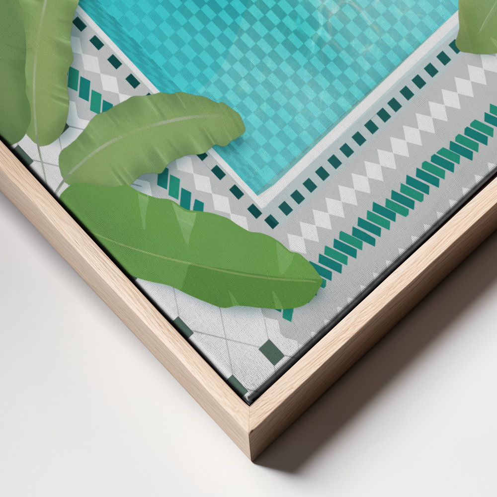 Canvas schilderi - Riad Pool frame close up