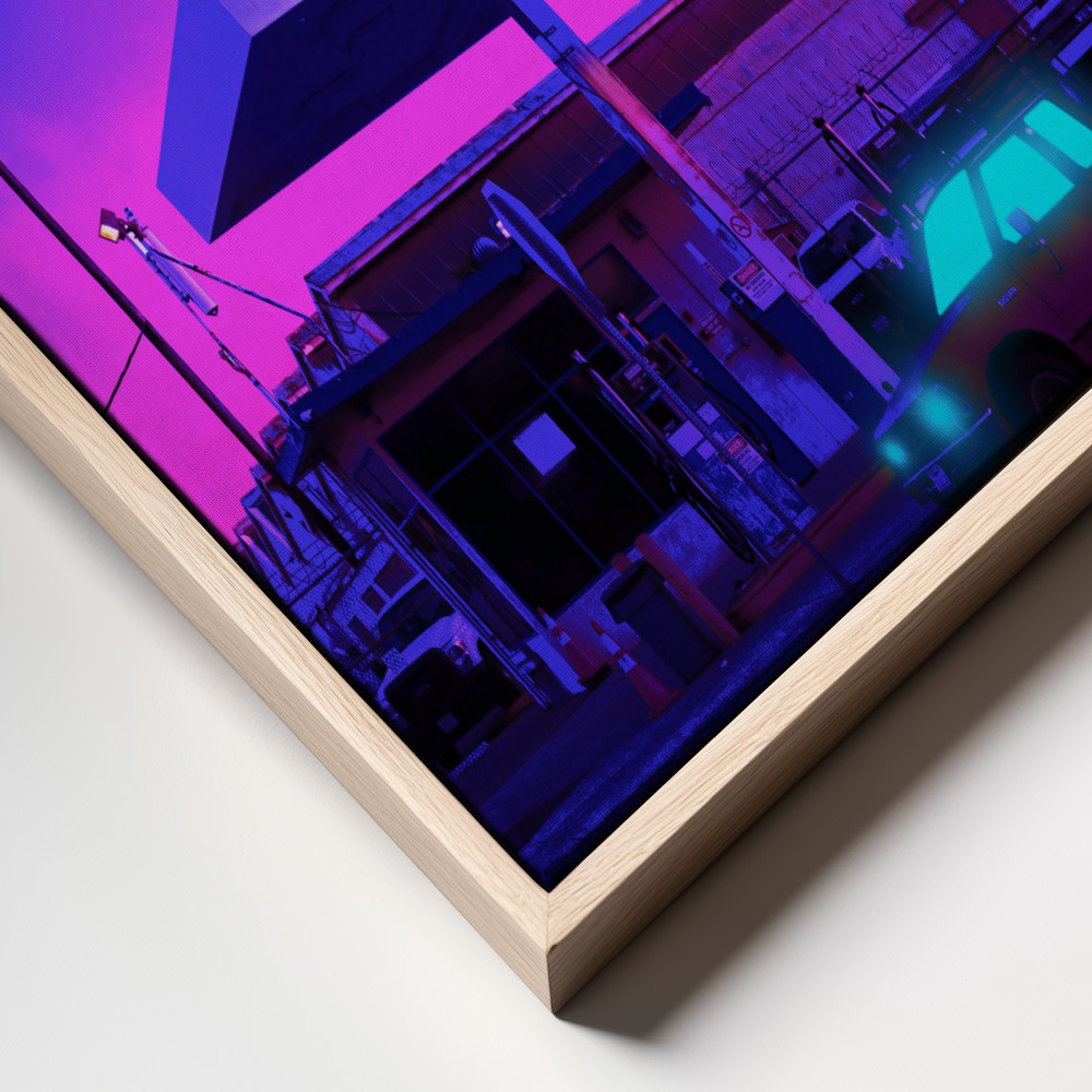 Canvas print - Neon Night frame close up