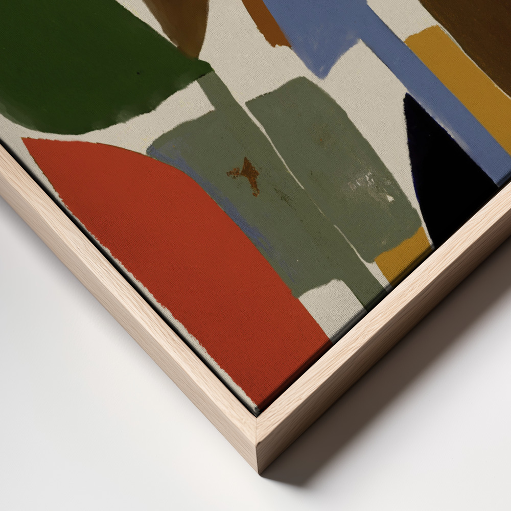 Canvas print - Botanical Impression No 2 frame close up - natural frame