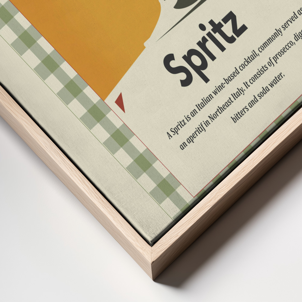 Canvas schilderi - Spritz retro print frame close up