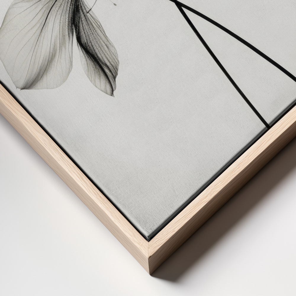 Canvas print - Transparent Botanic No 6 frame close up