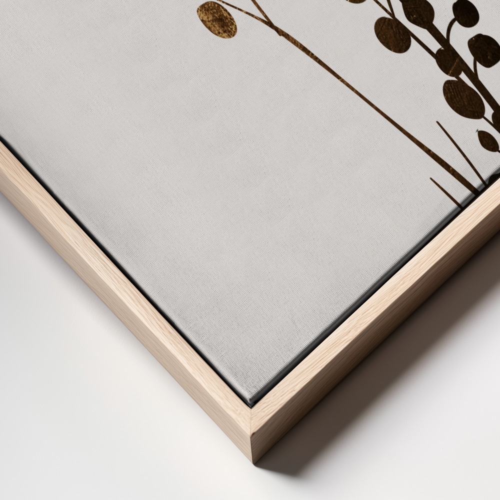 Canvas taulu - Golden Brench  1 kehys lähikuva - luonnollinen kehys