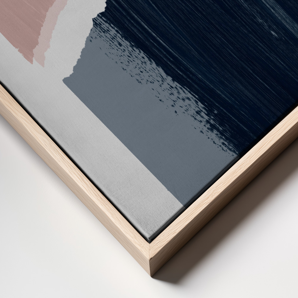 Canvas taulu - Pieces 1 kehys lähikuva - luonnollinen kehys